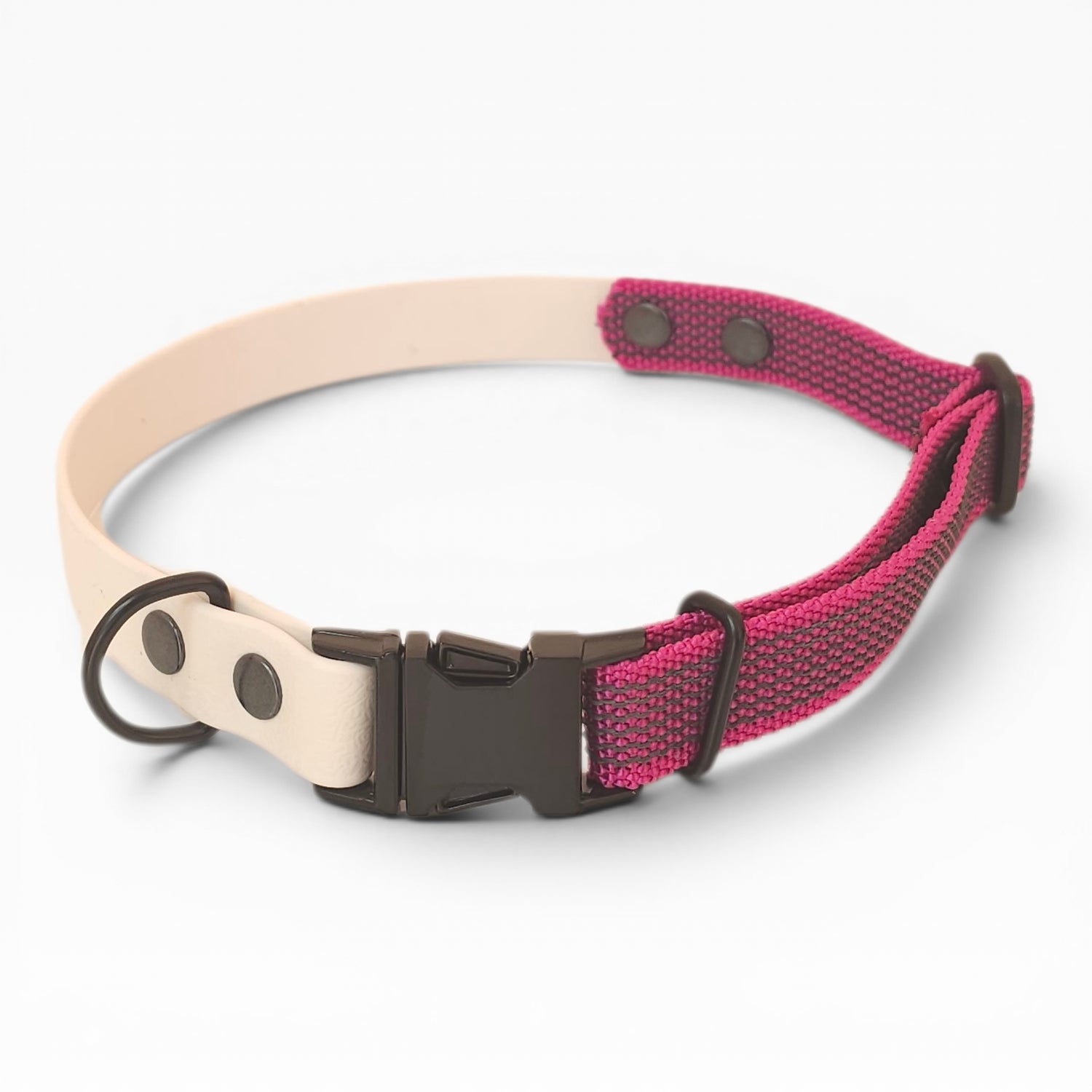 Collari Fettuccia Impermeabile e Antiscivolo Bianco Fucsia